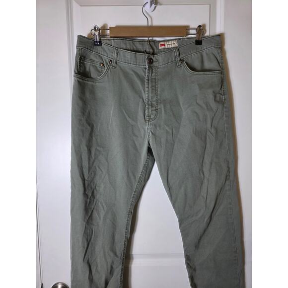 WRANGLER Olive Green Fade Casual Street Straight Fit Utility Jeans SZ 36x30 - Picture 3 of 11